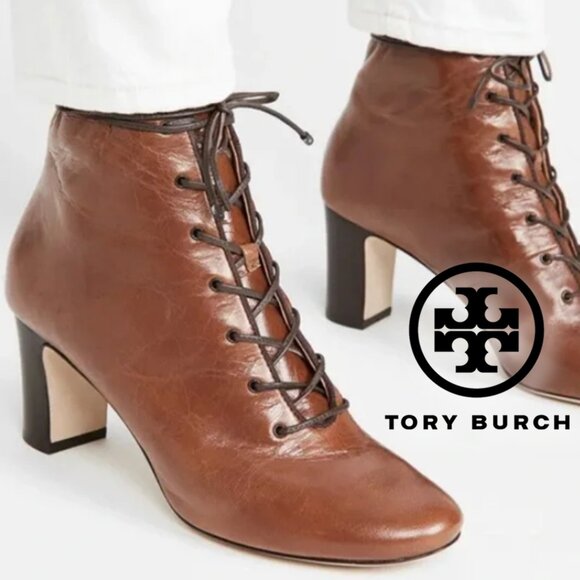 𝐓𝐨𝐫𝐲 𝐁𝐮𝐫𝐜𝐡 "Vienna" Lace-Up Ankle Boots ⊹  Size 9 - Picture 1 of 13
